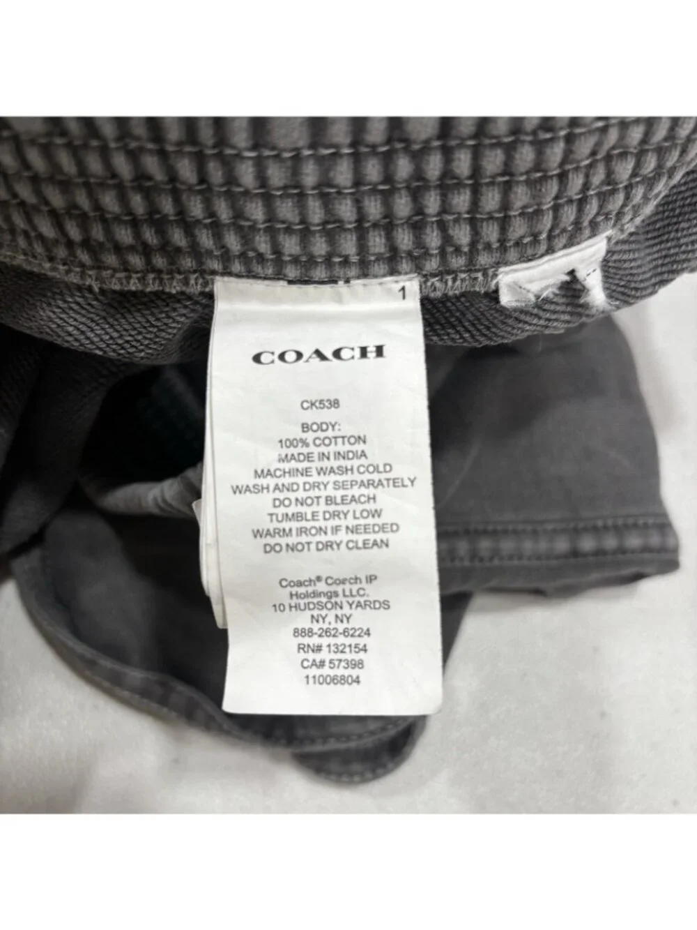Coach Garment Dye Track Shorts Dark Gray Pullon Shorts Size M